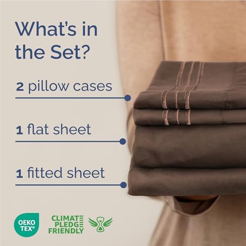 Full Size 4 Piece Sheet Set - Comfy Breathable & Cooling Sheets