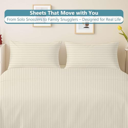 Ready To Rest 5 Piece Split King Sheets, Premium Egyptian Cotton