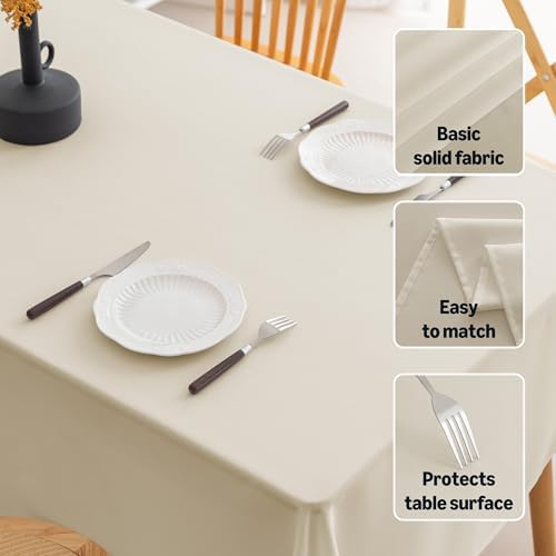 Amazon Basics Thin Rectangle Tablecloths, Water-Resistant Textured