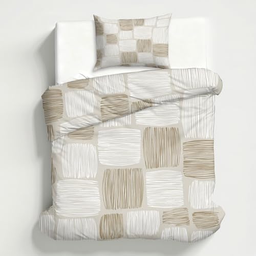 Modern Abstract Duvet Cover King, Abstract Geometry Bedding Set
