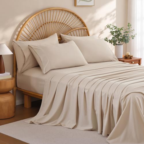 Full Size Sheets 6 Piece, Soft Full Size Bed Sheets, 16 Inch Deep