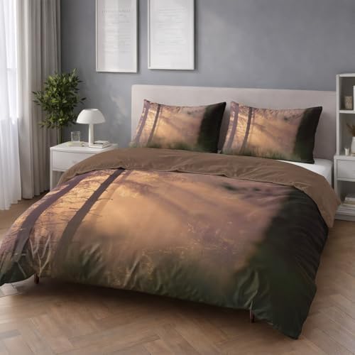 Reversible Duvet Cover Set Microfiber Bedding Set Ethereal Dreamy