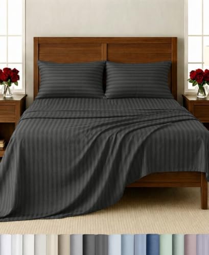 California Design Den 100% Cotton Sateen Twin Bed Sheet Set, 3 Pcs