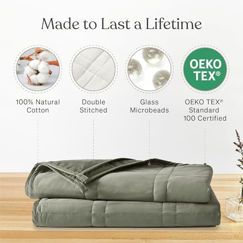 Baloo Weighted Blanket for Adults 25 lb King (Moss, 80"x87")