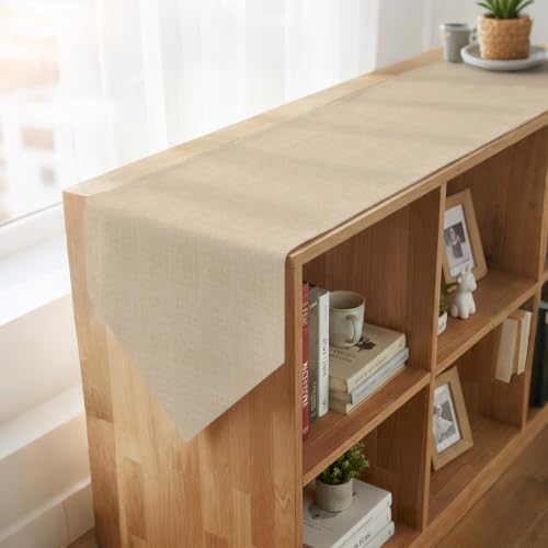 Beige Table Runner 108 inches Long Rustic Farmhouse Minimalist Solid