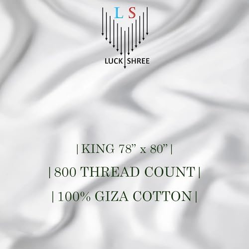 King Size Giza Cotton Sheet Set - 16-Inch Deep Pockets 800-Thread