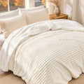 BEDELITE Soft Sherpa King Blanket for Couch, Fluffy Gift, Cream
