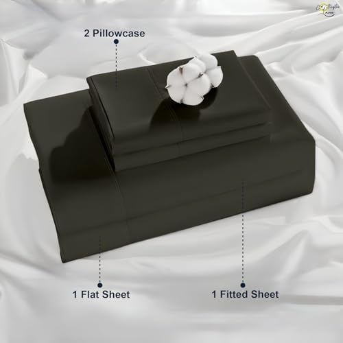 Cottington Lane 4 Piece King Size Sheet Set 78 x 80, Luxury Hotel