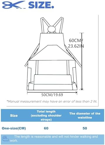Multiple pockets versatile apron,neutral style canvas adjustable