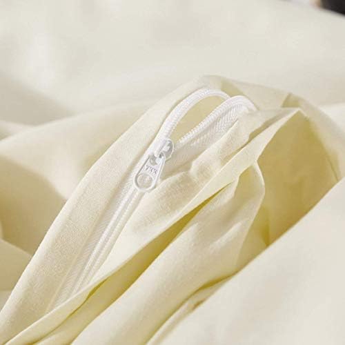 ARlinen Duvet Cover Twin 68X90 Size, Ivory Comforter Cover - Ultra