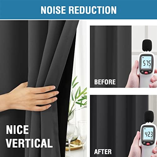 H.VERSAILTEX 100% Blackout Curtains for Bedroom with Black Liner Full