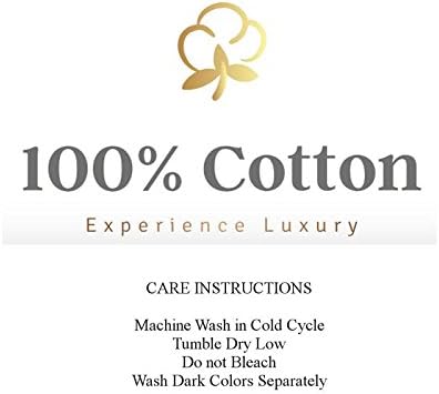 100% Cotton Sateen Pillow Cases Covers - Set of 4 with Zipper Closure