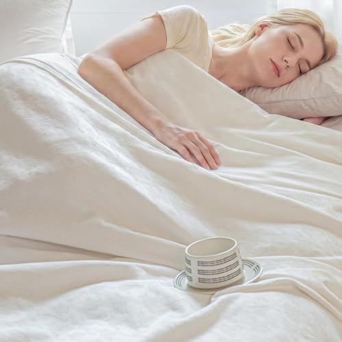 Simple&Opulence 100% Cotton Waffle Weave Houndstooth King Blanket