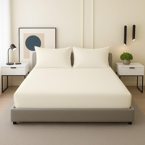 Rajlinen Full Sheets Set, 100% Soft Microfiber, 3 Piece with Fitted