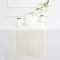 Solino Home 100% Pure Linen Table Runner, 14 x 90 in, Sage and White