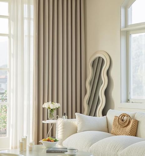 Beydodo Blackout Curtains Living Room 72 Inches, Bedroom Darkening