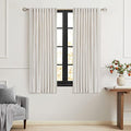 PRIMROSE Cream Ivory Curtains 63 inch for Living Room,2 Panels Drapes