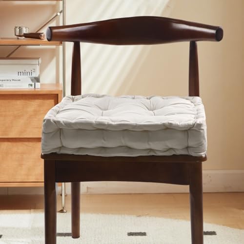 vctops Chair Cushion for Dining Chair, Soft Velvet Square Seat Cushion