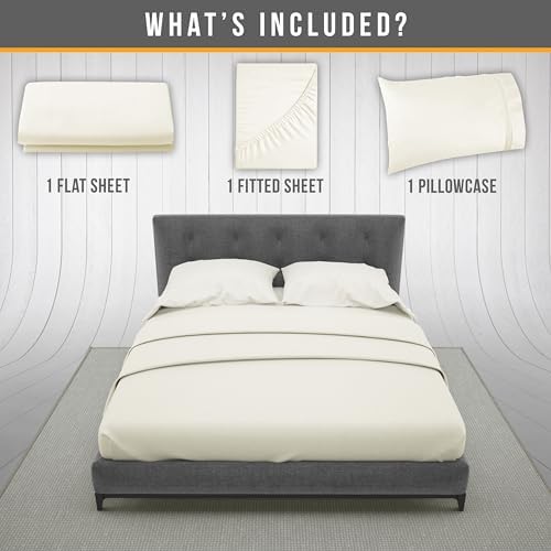 Abeero Home Full Size Bed Sheets with Elastic Corner Straps - 4pcs