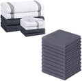Homaxy 100% Cotton Kitchen Towels and Dishcloths Set of 8, 12 x 12 &