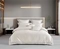 3Pcs Duvet Cover Set Egyptain Cotton Champagne Lace Luxury Wedding