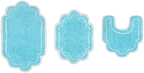 Home Weavers Allure Collection 100% Cotton Tufted Bathroom Rug, Soft