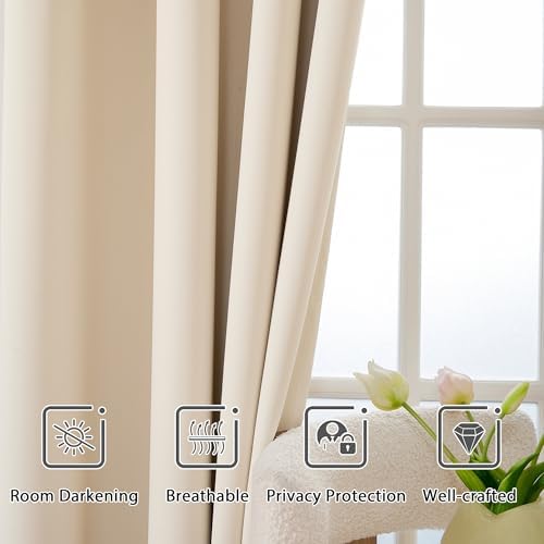 Blackout Curtains Room Darkening Thermal Insulated Drapes Solid Window