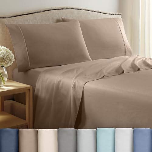 Martex 400 Thread Count Sheet Set, 4 Piece, Full Size, Tan