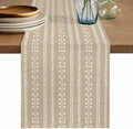 Modern Minimalist 36 Inch Table Runner, Farmhouse Simple Lines Texture
