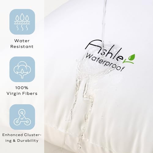 Ashle 18X18 Pack of 4 Outdoor Pillows, Water-Resistant Pillow Inserts
