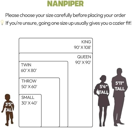 NANPIPER Fleece Blankets Super Soft Flannel Queen Size Blanket for Bed