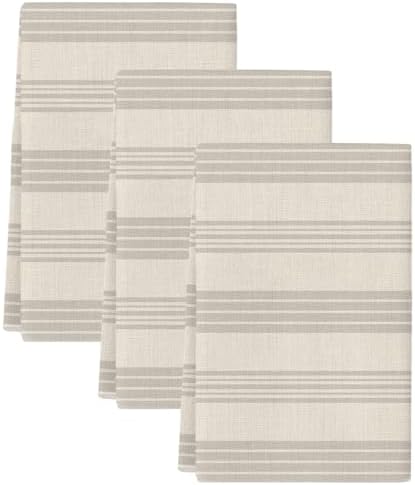 Modern Geometric Kitchen Towels Set of 3, Absorbent Dish Towels for
