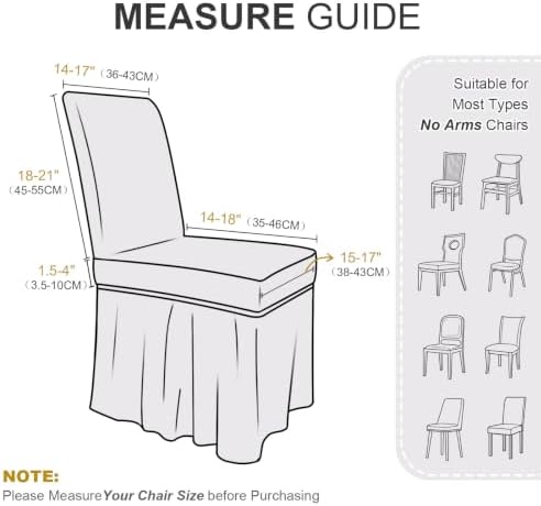NICEEC Chair Covers for Dining Chairs Dining Room Chair Covers with