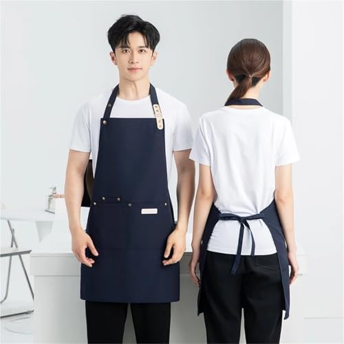 3Pcs Waterproof Kitchen Apron Canvas Bakery Coffee Shop Personalized
