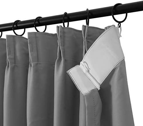 ChadMade Pinch Pleat Blackout Curtain Heavyweight 84 Inches Long Drape