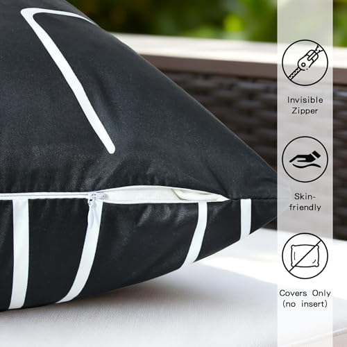 Outdoor Waterproof Throw Pillow Covers 18x18 Inch Set of 2