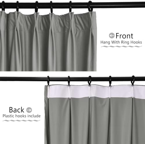 Macochico Velvet Curtains 120W x 84L Inch Room Darkening Velvet Drapes