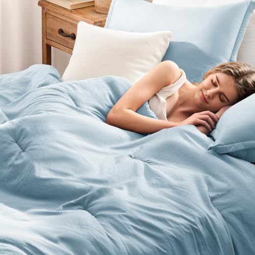 Full Comforter Set Prewashed Lightweight Quilted Bedding for All