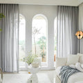 Semi Sheer Window Curtains 63 inch Length 2 Panels Set, Solid Color
