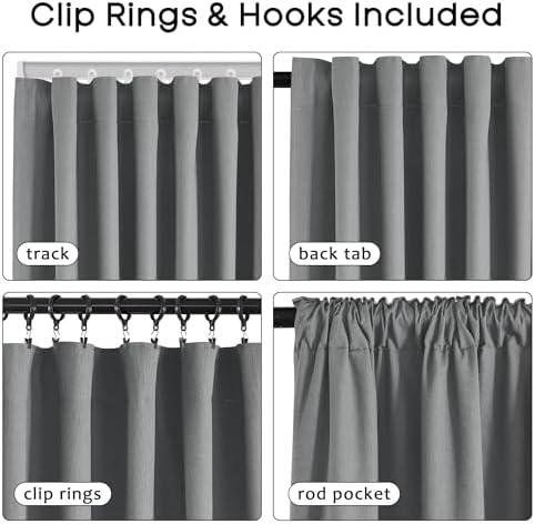 108 Inch Cream Blackout Curtains, 9FT Cat Proof Rod Pocket Back Tab