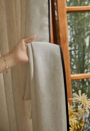 Beydodo Semi Sheer Curtains 63 Inches Long, Privacy Curtains for