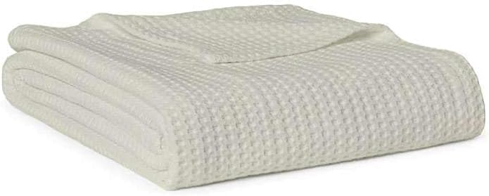 California King Size Cotton Waffle Weave Blanket – Lightweight