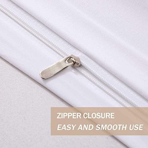 Zipper Closure Duvet Cover 600 Thread Count Egyptian Cotton 5-PCs