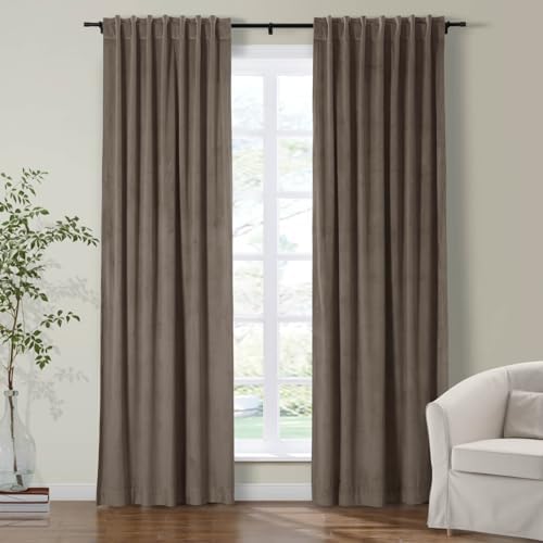 Drapifytex 84 Inches Long by 72 Inches Wide Room Darkening Brown