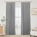 84 Inches Long Pinch Pleat 100% Blackout Curtains for Living Room