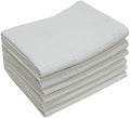 SEDLAV Solid White Bar Mop Kitchen Towel Set: 6-Piece Kitchen Towels