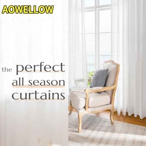 Pinch Pleated Semi Sheer Curtain 96 Inches Long Off White Drape Gauze
