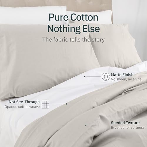 California Design Den Soft 100% Cotton Queen Size Sheets, 4 Pc Set