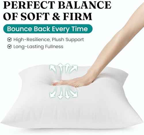 Oubonun 18x18 Outdoor Throw Pillow Inserts - Set of 4 Waterproof