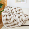 Touchat Luxury 1000GSM Faux Fur Throw Blanket, Super Thick Warm Cozy